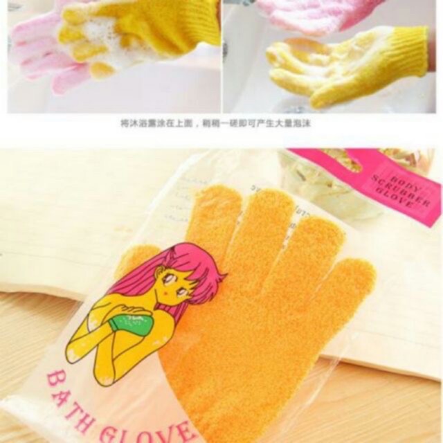 1 Găng tay đi tắm Rửa Tẩy Tế Bào Chết Màu Sắc Ngẫu Nhiên Dành Cho Trẻ Em