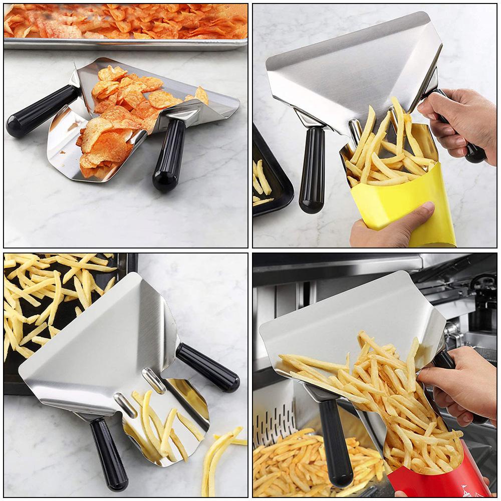 Xẻng Múc Khoai Tây Chiên / Burger Hai Tay Cầm Đôi / Dày Dành Cho Nhà Bếp