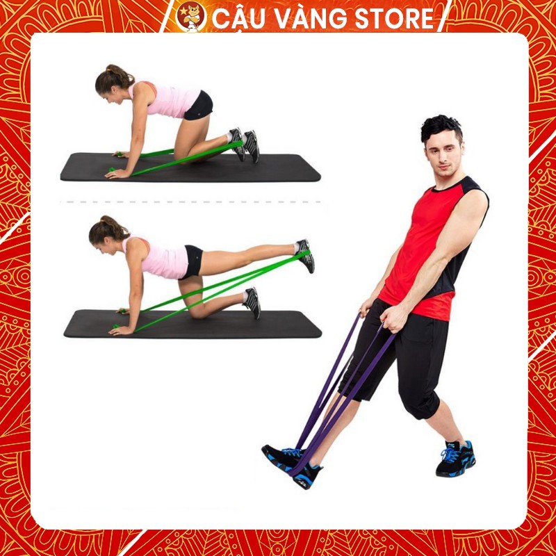 Dây gym kháng lực CẬU VÀNG tập power band, powerband