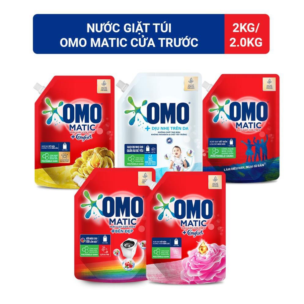 Túi Nước Giặt OMO Dịu Nhẹ Trên Da 2kg