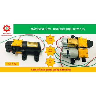 [RẺ VÔ ĐỊCH ] MÁY BƠM ĐƠN - BƠM ĐÔI MINI 12V KTM -TĂNG ÁP LỰC NƯỚC, RỬA XE, PHUN THUỐC, TƯỚI LAN