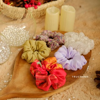 Cột tóc vải Scrunchies voan đẹp giá rẻ( ảnh thật )