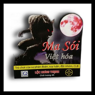 Bài ma sói Việt hoá - Boardgame ma sói bản mở rộng đầy đủ - In rõ giấy cứng - chất lượng 4k