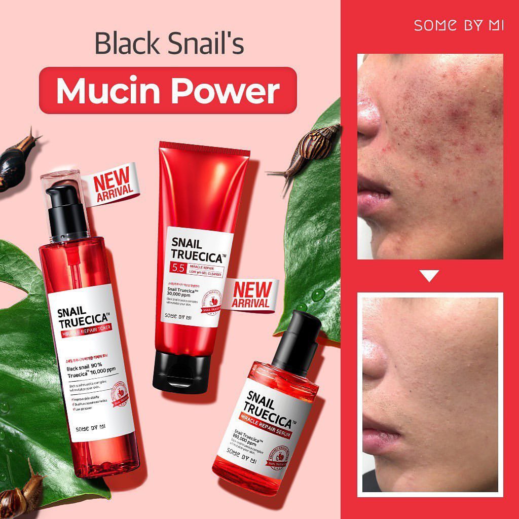 KIT DƯỠNG DA SNAIL TRUECICA Miracle Repair Starter Kit