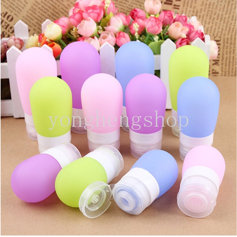 Chai Chiết Mỹ Phẩm/ Dầu Gội Bằng Silicon Màu Kẹo Dễ Thương Có Thể Tái Sử Dụng