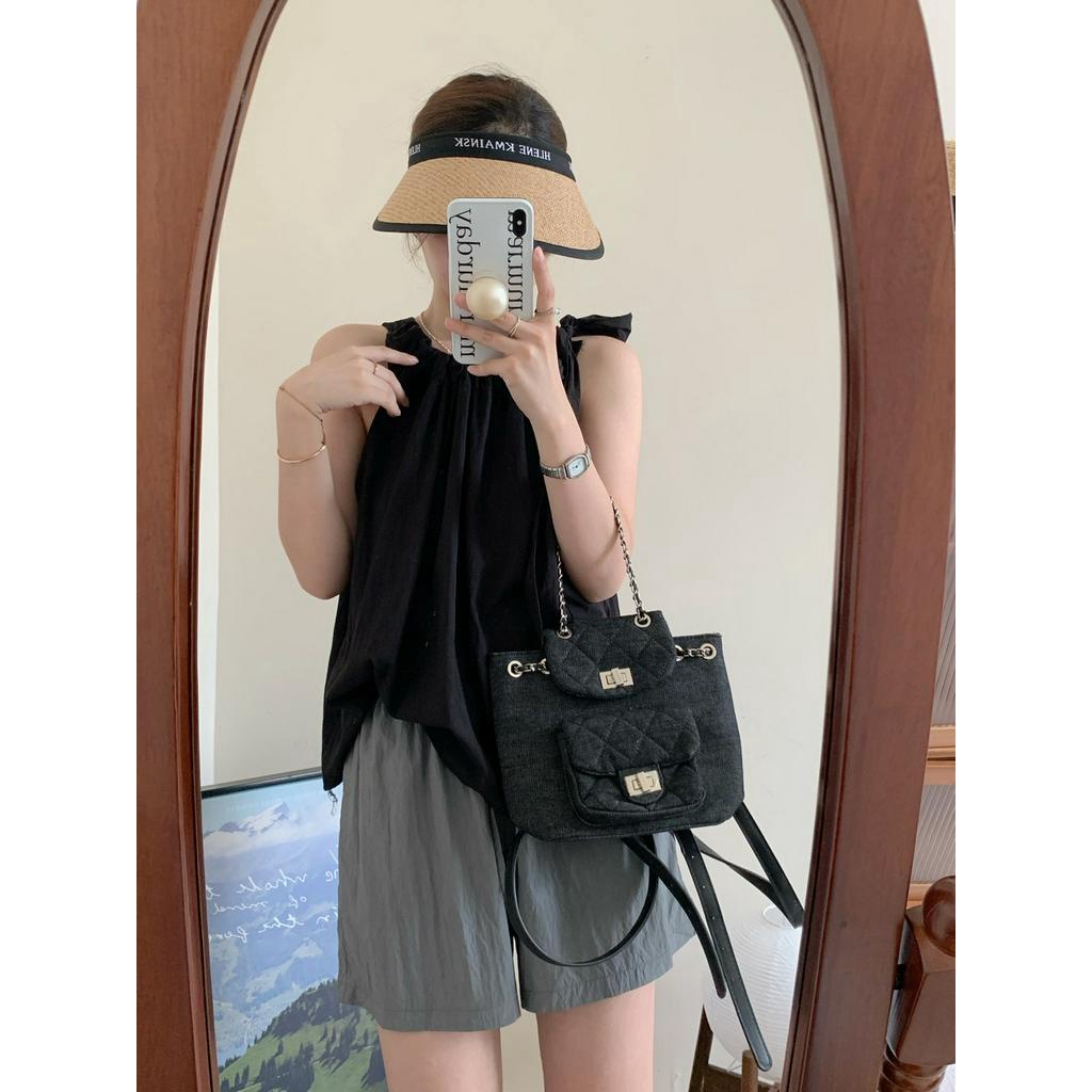 Áo Kiểu Dây Rút Dáng Chữ a Phong Cách Mùa Hè Mới 65538