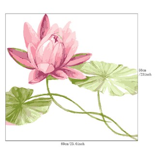 Decal Dán Kính Cao Cấp - Hoa Sen Lớn ( 60x58cm )-DK7179