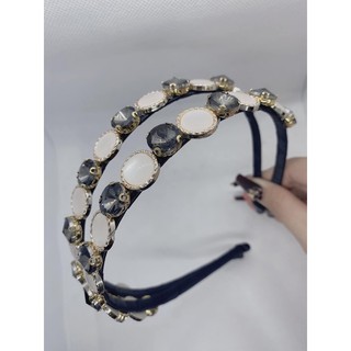 Bờm tóc đính đá ngọc charm hottrend