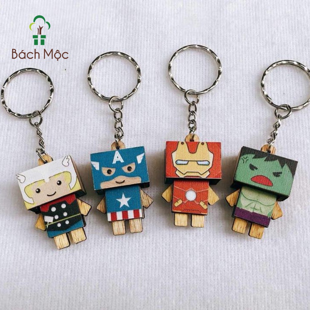 Móc Khóa Danbo 3D BÁCH MỘC Nhân Vật Marvel, 12 Con Giáp, Cảm Xúc