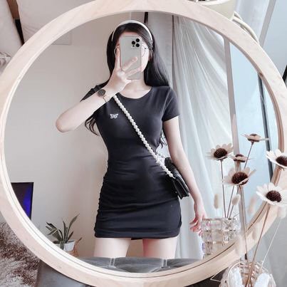 Váy body rúm hông , đầm body rúm mặc cực tôn dáng AD62 | BigBuy360 - bigbuy360.vn