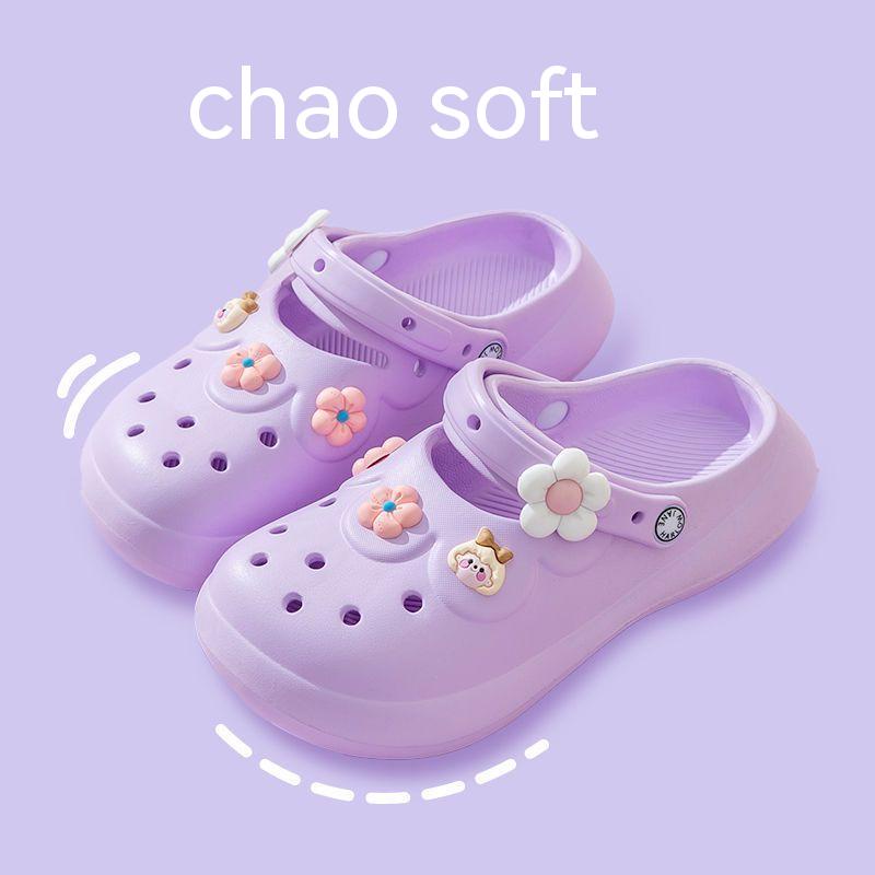 Giày Đế Dày Đục Lỗ Dễ Thương Xinh Xắn Dành Cho Nữ