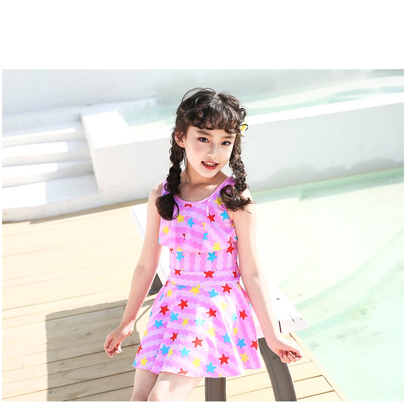 Bộ bơi bé gái size 25-50kg họa tiết ngôi sao