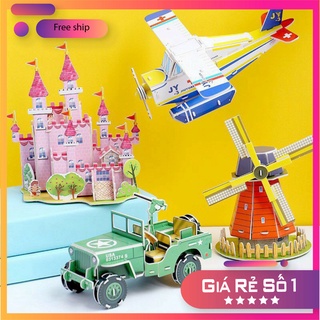 Mô hình xếp hình 3D bằng giấy Cho Bé Trai Bé Gái phát triển trí tuệ Tính sáng tạo phukienvppbinhduong