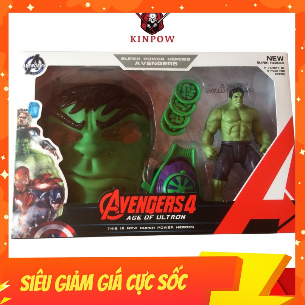 Đồ Chơi Mặt Nạ Siêu Anh Hùng Hulk Và Phụ Kiện Chiến Đấu Cho Bé Nhập Vai Sống Động