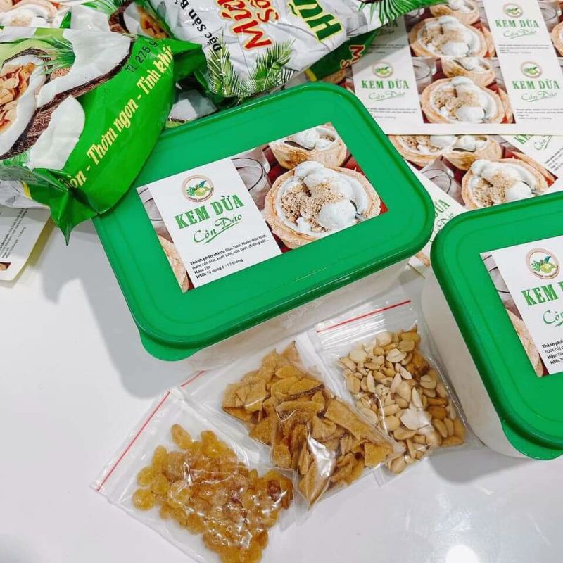 Kem dừa Côn Đảo hộp 1 lít