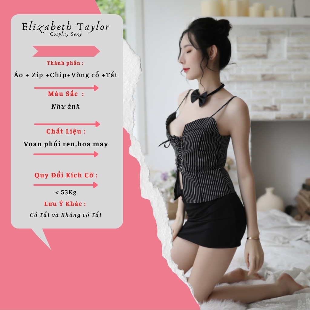 Set Đồ Ngủ Hóa Trang Thư Ký Quyến Rũ Cho Nữ -  Chất Vải Cực Mát