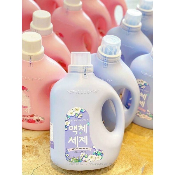 SIÊU HOT Can Nước Giặt Blue Chính Hãng Công Nghệ Hàn Quốc 2000Gr hương Thảo Mộc, Nước Hoa