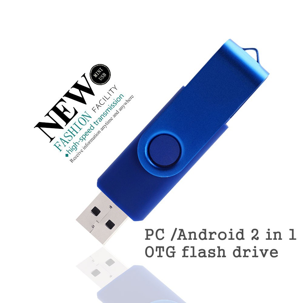 Usb Otg 2 Trong 1 Có Thể Xoay 360 Độ Cho Điện Thoại Android