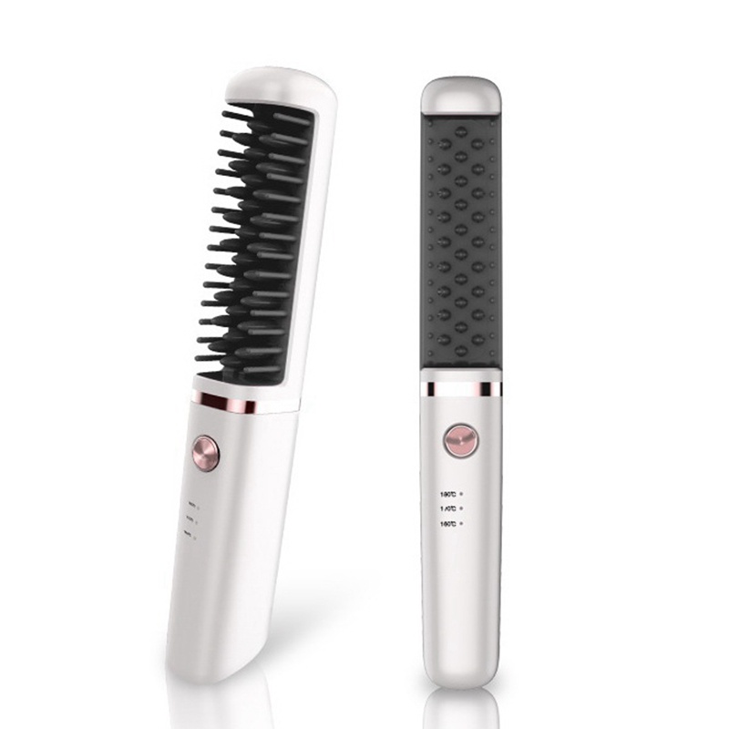 [Hàng mới về] Lược duỗi tóc khí nóng đa chức năng sạc được USB