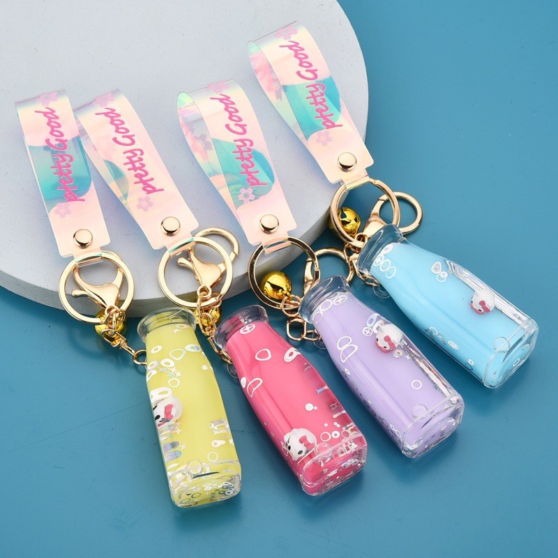 móc khóa chai nước thủy tinh mèo Kitty