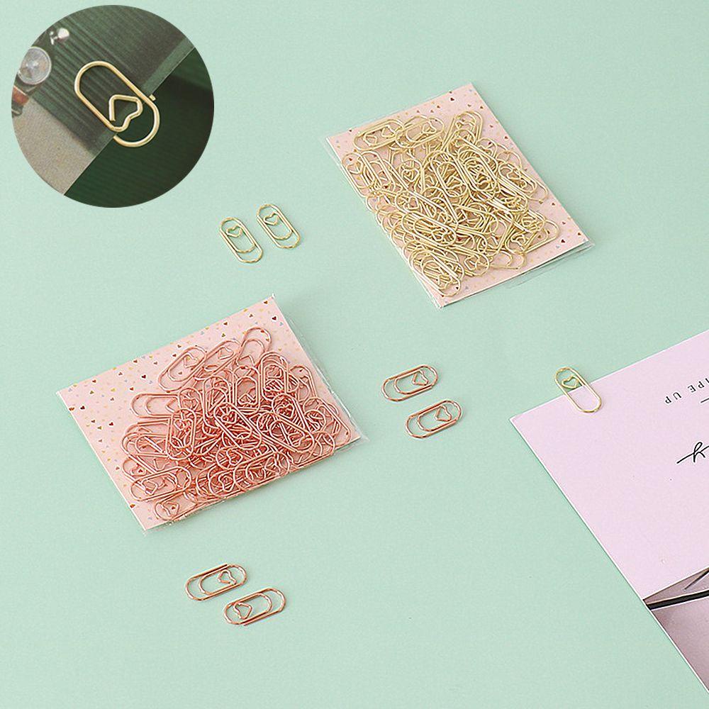 PISTA Set 50 Kẹp Đánh Dấu Trang Sách Hình Trái Tim