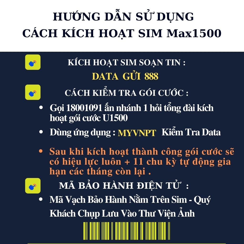 Sim4G Không Giới Hạn Data Tốc Độ Cao , Sử Dụng 12 Tháng , Bảo Hành 1 Năm