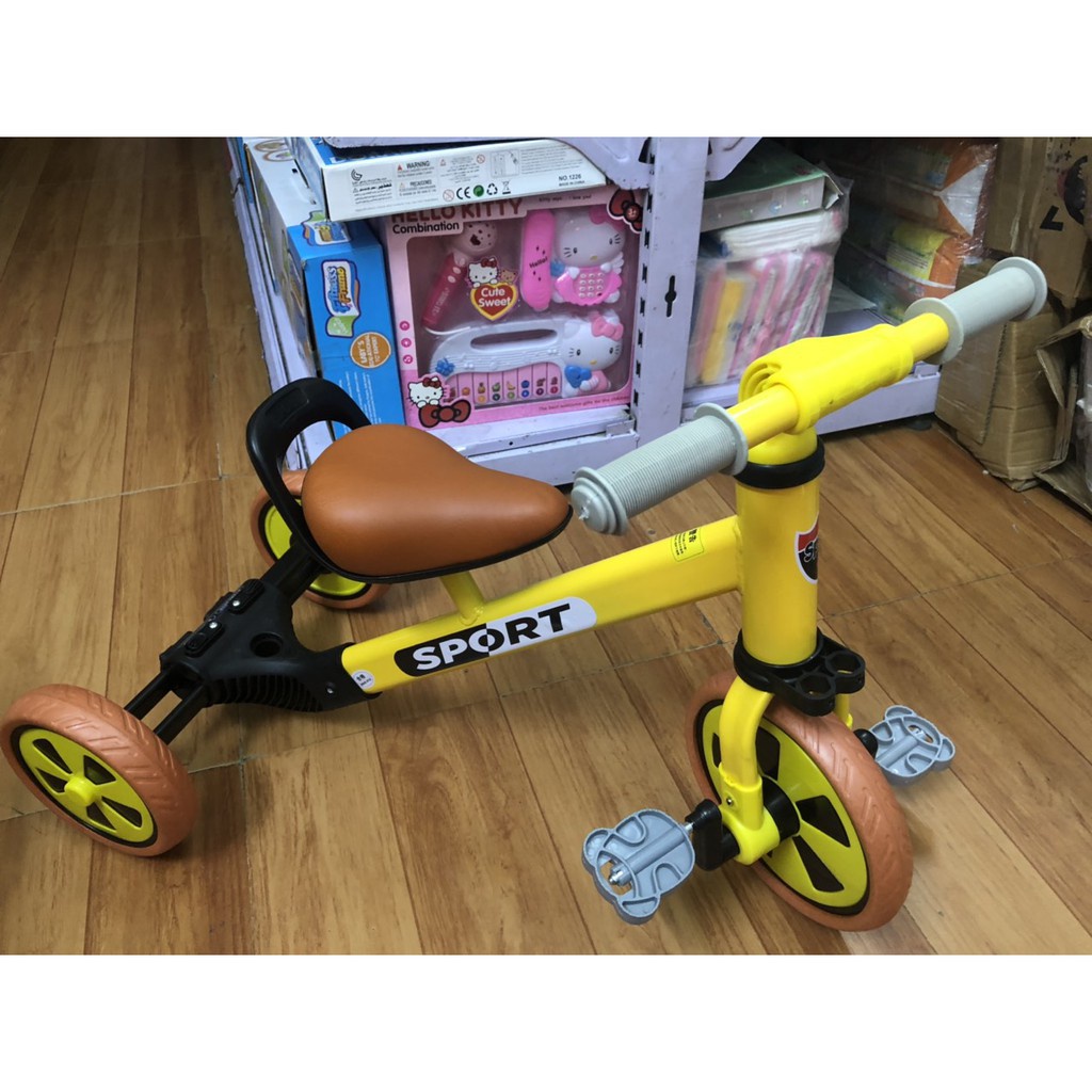 Xe Cân Bằng 3 Bánh Sport 2 In 1 Dành Bé Từ 1.5 - 5 Tuổi,  2 Bánh Sau Xèo Nên giữ Thăng Bằng Cho Bé Di Chuyển