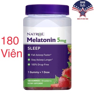Viên ngậm hỗ trợ ngủ ngon natrol melatonin sleep 5mg - hàng mỹ