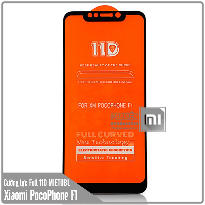 Kính cường lực 11D Xiaomi Poco Phone F1 Full viền Đen MIETUBL