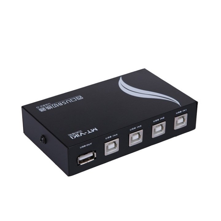 Bộ Gộp 4 Máy Tính Dùng Chung 1 Máy In Switch Usb Mt-Viki (Đen)