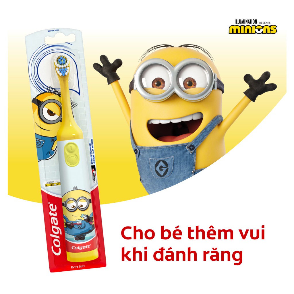 [HB gift] Bàn chải đánh răng điện Colgate Minion dành cho trẻ em - Màu Cam