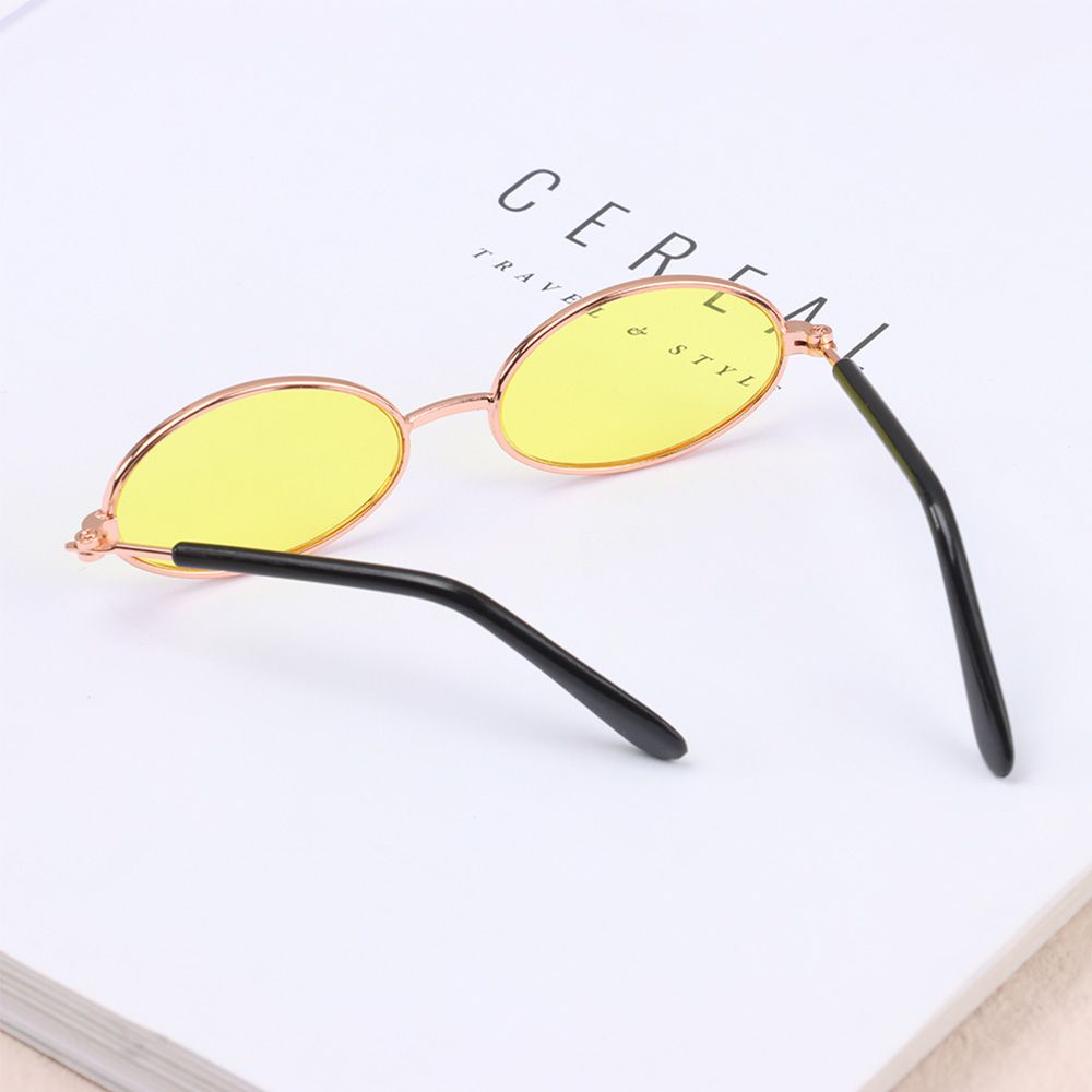 UPSTOP 9.5cm Metal Round Frame Glasses For Blythe Dolls Plush Doll Glasses Accessory
