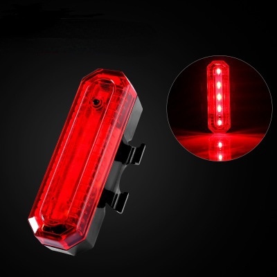 Đèn led MOSOWORLD 5 bóng gắn sau xe đạp sạc usb chuyên dụng