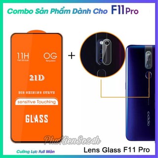 Kính Cường Lực 21D Full Màn Hình OPPO F11 PRO Và Dán bảo vệ Camera Cho OPPO F11 PRO - phukienso24h