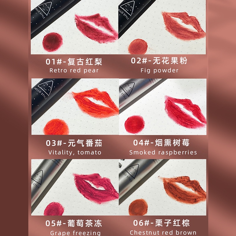 Son Môi Lì Mượt Như Nhung Thiết Kế Vỏ Màu Đen Và Trắng Phong Cách Hello Kitty