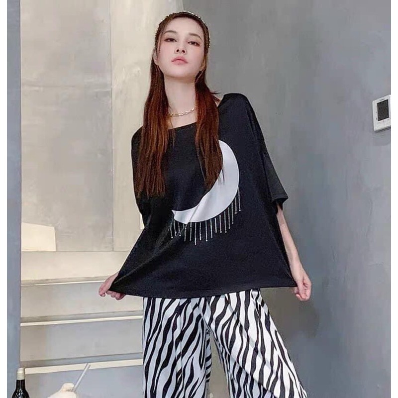Bộ lụa cổ tròn hình ba cô gái lụa 3