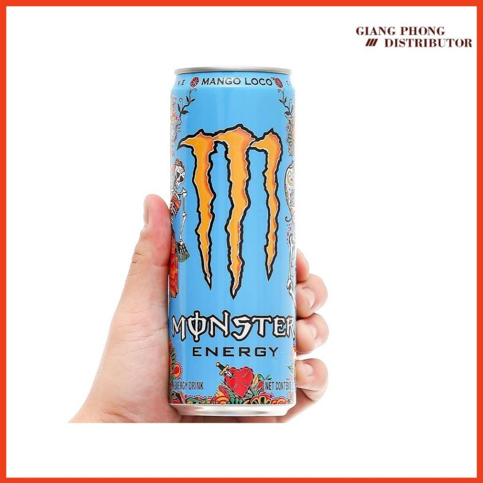 Nước tăng lực Monster Energy Thùng 24 lon Nước tăng lực Monster Energy hương xoài 355ml