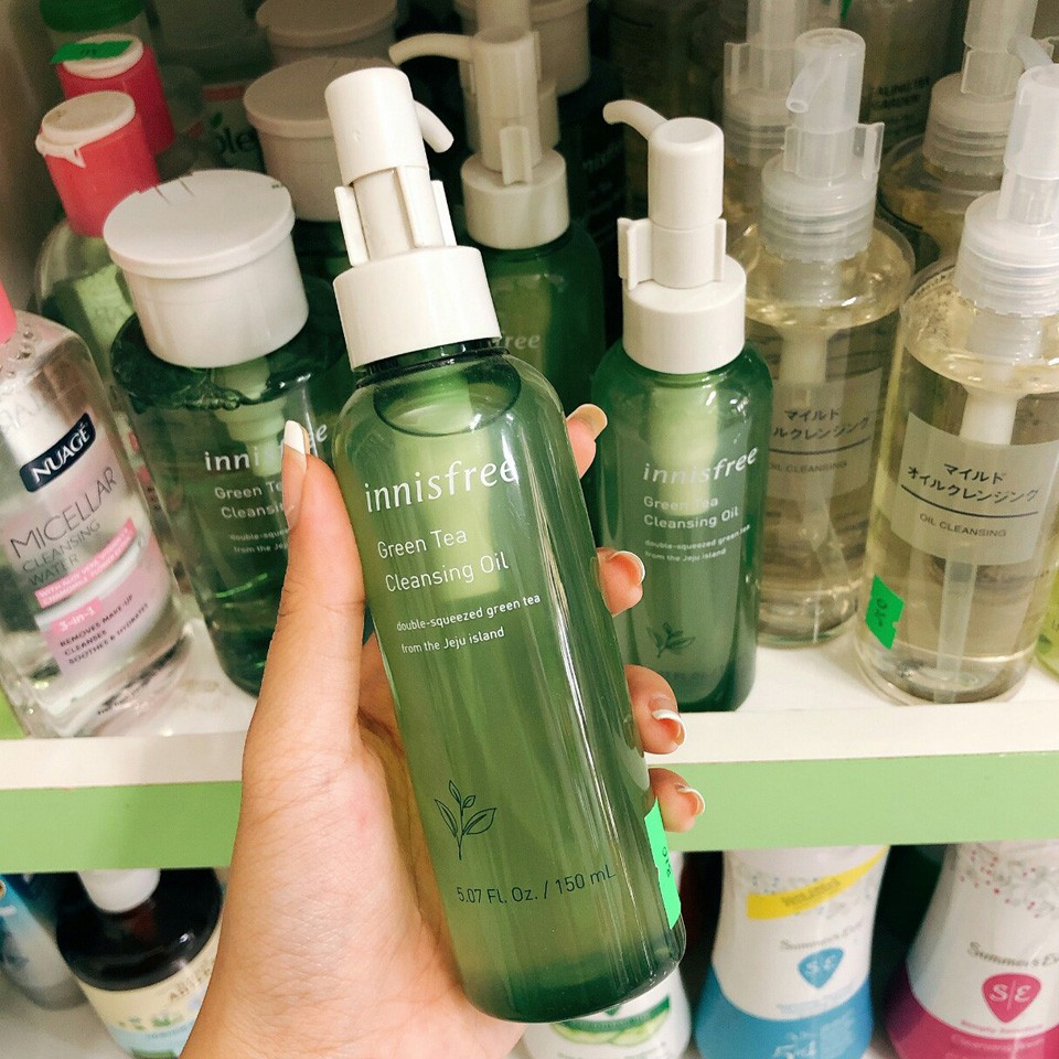 Dầu tẩy trang Innisfree trà xanh Green Tea Balancing Cleansing Oil 150ml Hàn Quốc