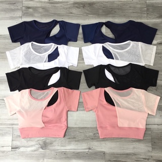 [ Ảnh Thật Trải Sàn ] Crop Top Lệch Vai Giọt Nước