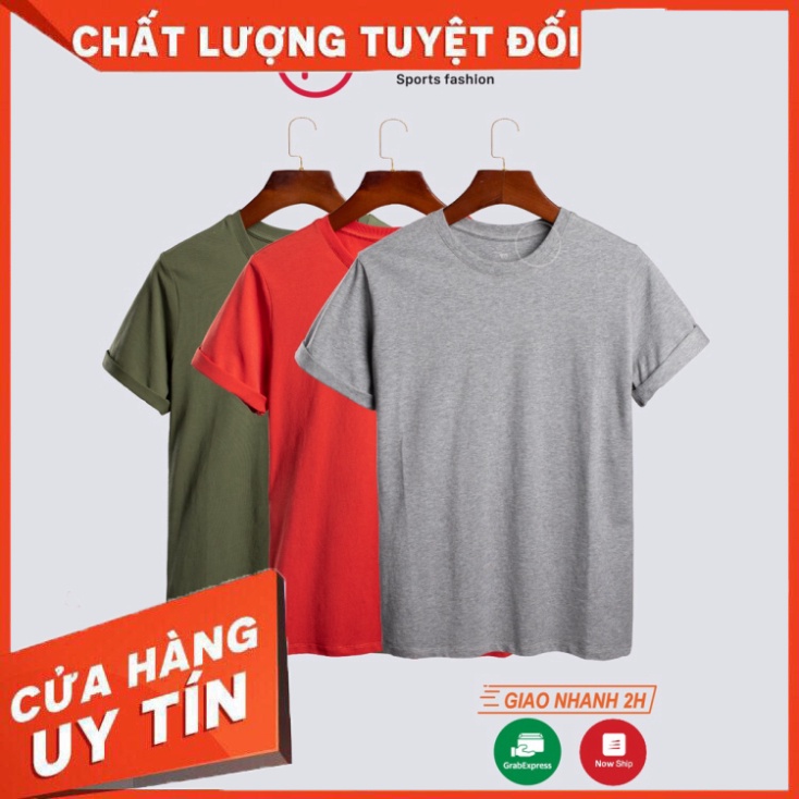 Áo thun nam trơn tay ngắn cổ tròn FASVIN chất cotton mềm mát co giãn dáng thể thao trẻ đẹp TS20218.HN - HÀNG MỚI VỀ