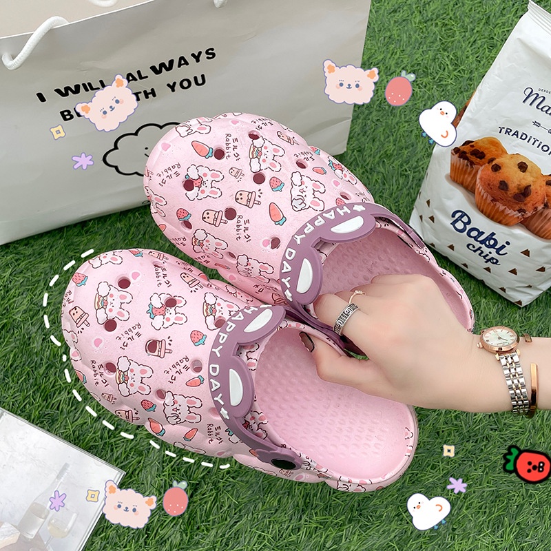 Dép sandal MS Iss869 đế dày họa tiết hoạt hình dễ thương phong cách hàn quốc thời trang mùa hè cho nữ