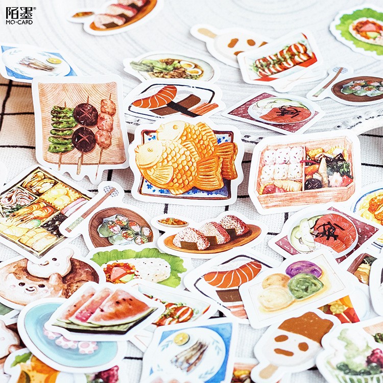 Bộ sticker/ Hình dán Món Ăn Nhật Bản (46 Hình)