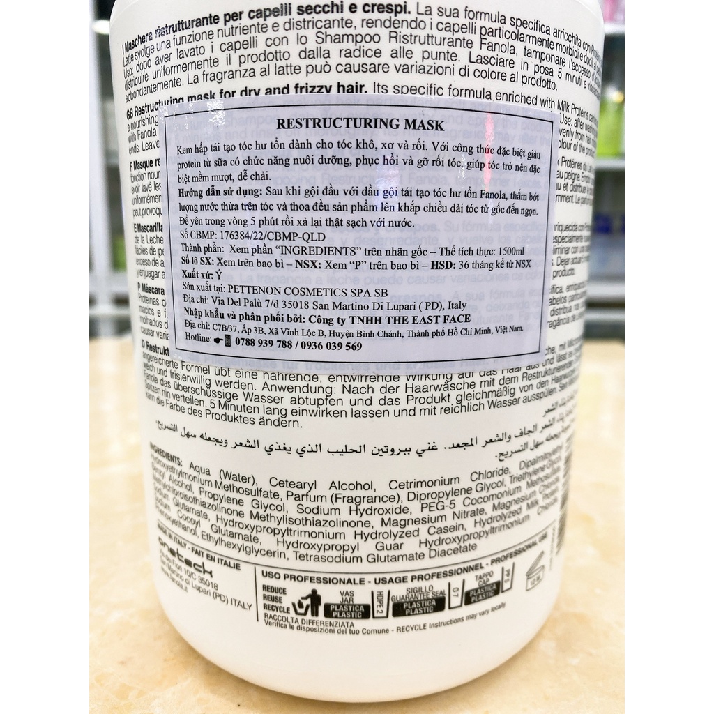 DẦU HẤP - Ủ - XẢ TÓC CAO CẤP NUTRICARE FANOLA CHÍNH HÃNG MADE IN ITALY MẪU MỚI