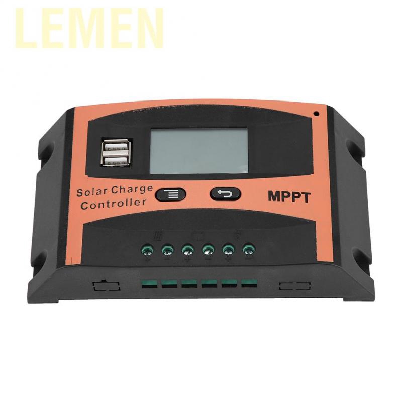 Lemen 12V/24V MPPT Solar Panel Regulador LCD Screen Auto Battery Controller Charge 30A/ 40A/ 50A/60A