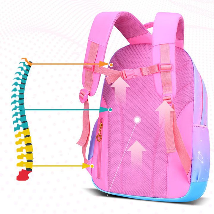 Balo Học Sinh, Balo Nữ Họa Tiết Dễ Thương size 45cm BALO-502