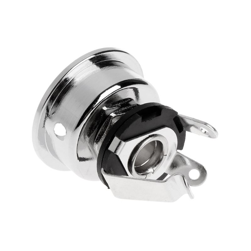 Đĩa Jack Cắm Điện Cực 6.35mm Màu Bạc Cho Đàn Guitar Điện