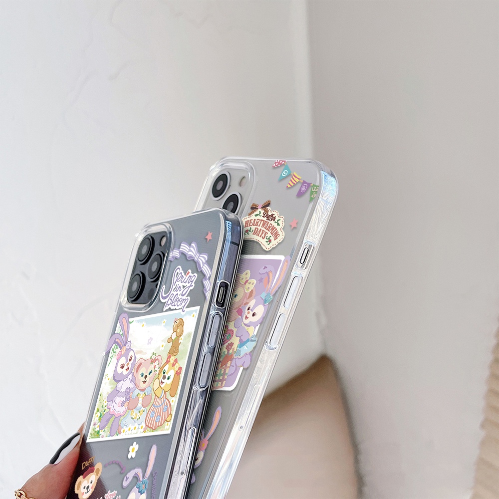 DISNEY Ốp Điện Thoại Tpu Dẻo Hình Gấu Duffy Cho iPhone 11 12 13 pro max XS X XR XSMax 7 8 6 6s plus 5 4 SE 2020