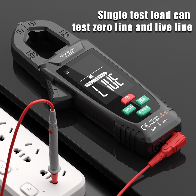 Đồng Hồ Vạn Năng Kỹ Thuật Số Dạng Kẹp 9999 Màn Hình Lớn DC AC RMS Nhiệt Kế NCV Ohm