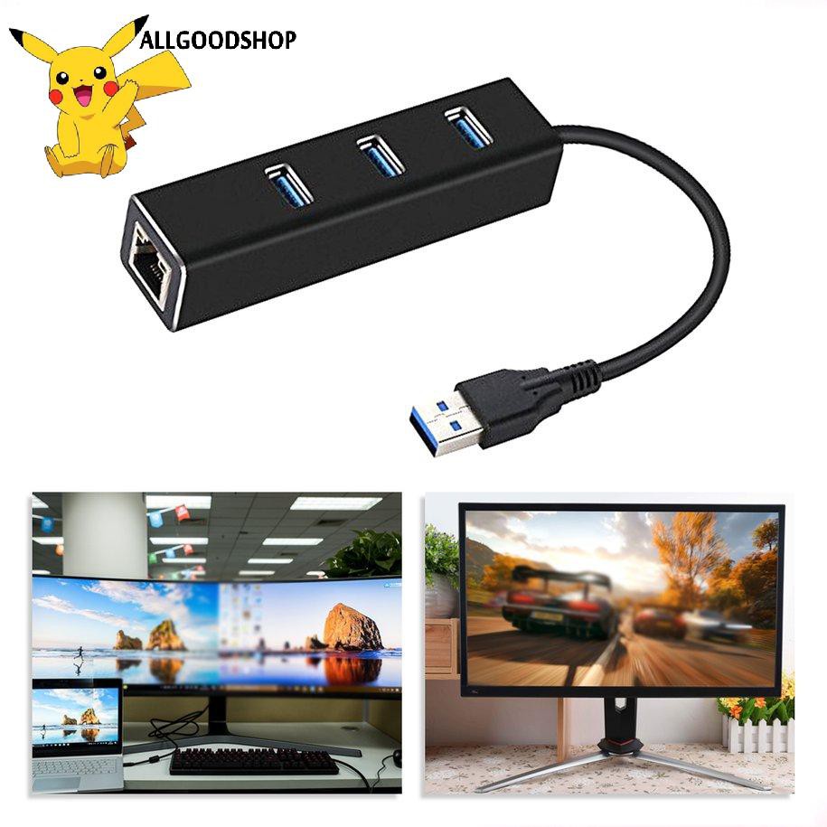 Hub Chia 3 Cổng USB 3.0 Và Cổng Ethernet LAN Rj45 10/100/1000 Mbps