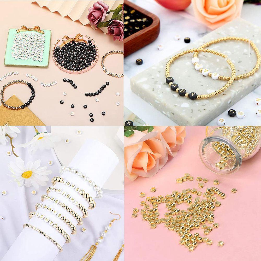 Túi 1600 Hạt Xỏ Vòng Tay / Vòng cổ In Chữ Handmade VANES1